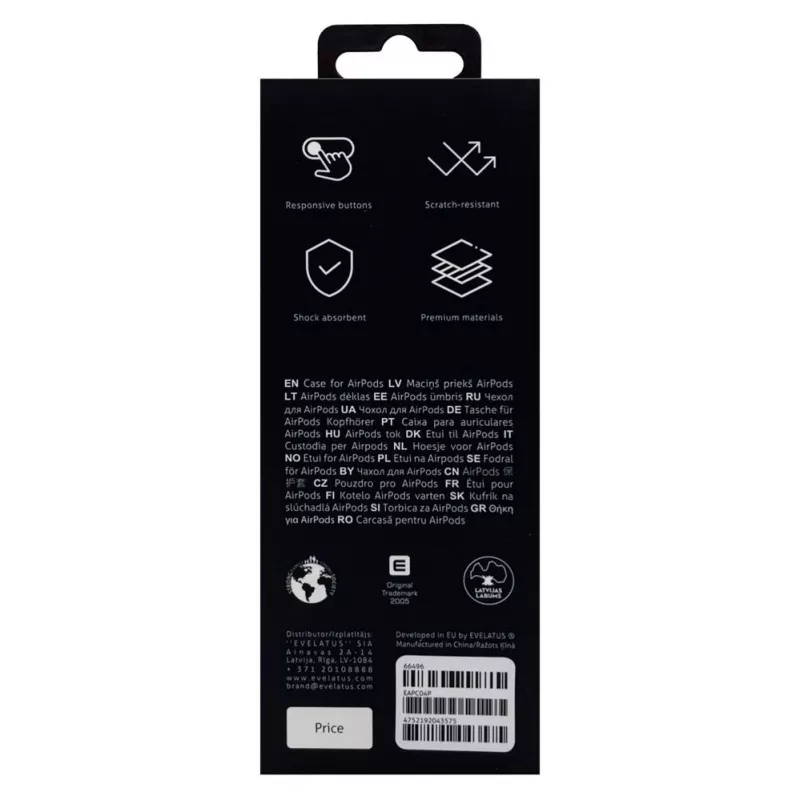 Evelatus Apple AirPods Pro dėklas EAC04 rožinis