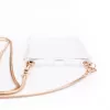 Evelatus Apple iPhone 11 Pro Max Silicone Transparent with Necklace TPU Strap Gold