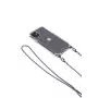 Evelatus Apple iPhone 11 Pro Max Silicone Transparent with Necklace TPU Strap Space Gray