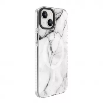 Evelatus Apple iPhone 15 Plus PC+TPU dėklas su MagSafe - Custom Marble White