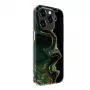 Evelatus Apple iPhone 15 Pro PC dėklas su individualiu marmuro raštu, tamsiai žalia