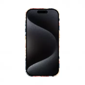 Evelatus Apple iPhone 16 plonas dėklas su MagSafe ir raudonu gėlių raštu