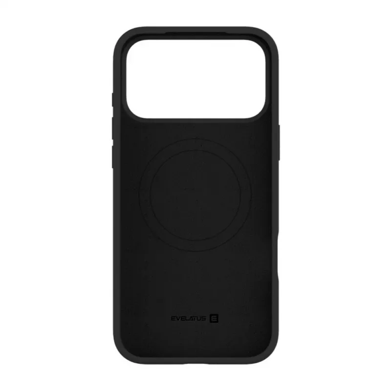 Evelatus Apple iPhone 18 Pro Premium MagSafe minkšto prisilietimo silikoninis dėklas, juodas