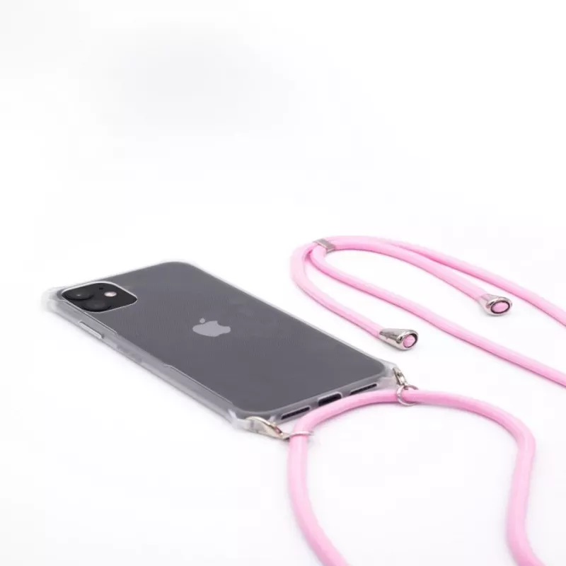 Evelatus Apple iPhone 7/8/SE2020/SE2022 Silicone Transparent with Necklace TPU Strap Transparent