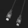 Evelatus Coiled USB-C į USB-C laidas 1,2 m 60W PD pintas juodas