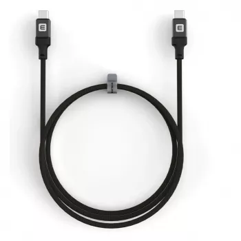 Evelatus Coiled USB-C į USB-C laidas 1,2 m 60W PD pintas juodas