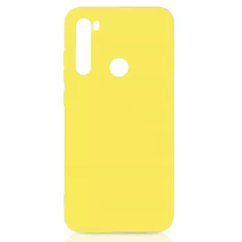 Evelatus Nano Silicone Case, skirta Xiaomi Redmi Note 8 / Redmi Note 8 2021, Soft Touch TPU, geltona