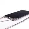 Evelatus Samsung A40 Silikoninis permatomas dėklas su TPU karoliuku sidabrine virvele