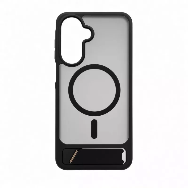 Evelatus Samsung Galaxy A17 4G / A17 5G guminis MagSafe dėklas su kojelę, juodas