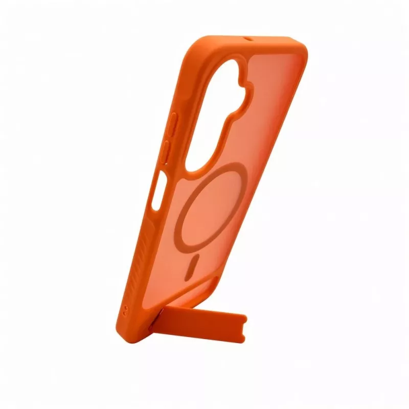 Evelatus Samsung Galaxy A17 4G / A17 5G guminis MagSafe dėklas su atrama, oranžinis