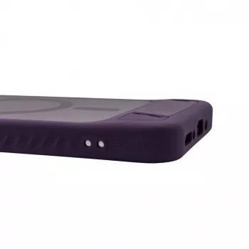 Evelatus Samsung Galaxy A17 4G / A17 5G gumuota danga su MagSafe ir stoveliu dėklas, violetinis