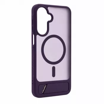 Evelatus Samsung Galaxy A17 4G / A17 5G gumuota danga su MagSafe ir stoveliu dėklas, violetinis