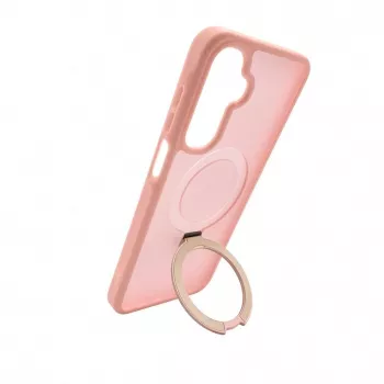 Evelatus Samsung Galaxy A17 4G / A17 5G Shield Case su MagSafe ir stovu, matinė šviesiai rožinė