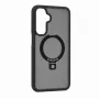 Evelatus Samsung Galaxy A17 4G / A17 5G apsauginis dėklas su MagSafe ir stoveliu, matinis juodas