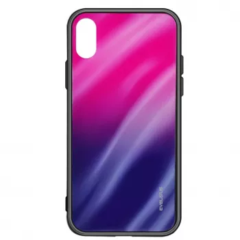 Evelatus Samsung Galaxy A20e vandens bangų gradiento apsauginis stiklinis dėklas su anti-sprogimo technologija - rožinis-violetinis
