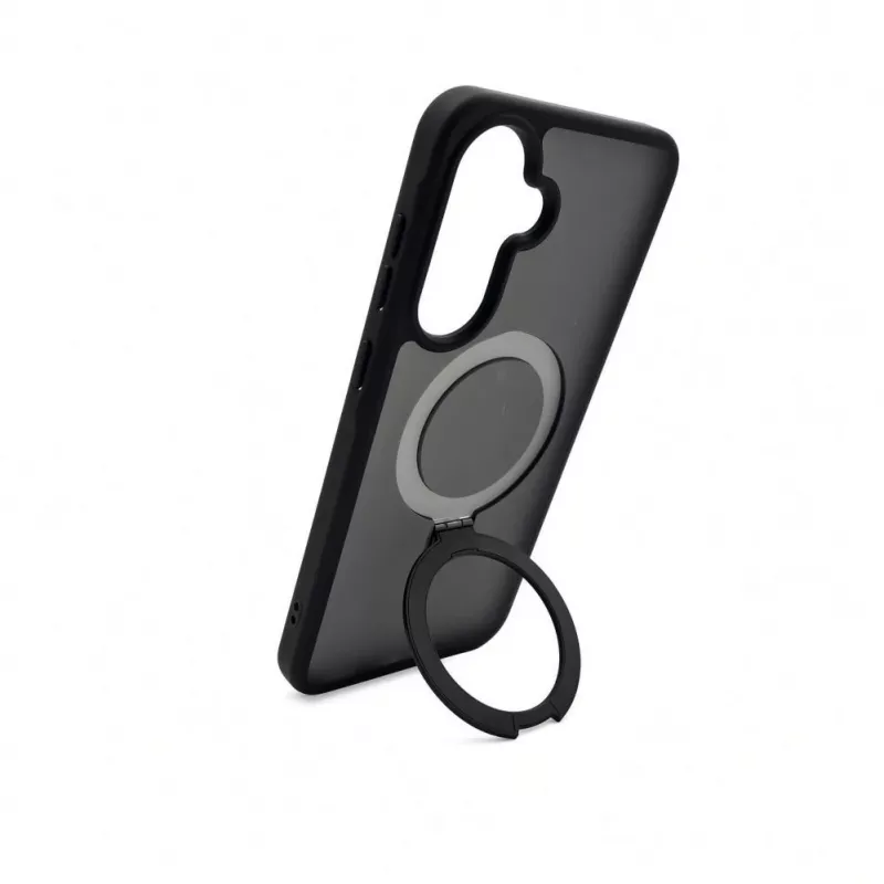 Evelatus Samsung Galaxy A37 / A36 Shield dėklas su MagSafe ir stoveliu, matinis juodas