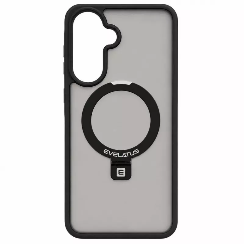 Evelatus Samsung Galaxy A37 / A36 Shield dėklas su MagSafe ir stoveliu, matinis juodas