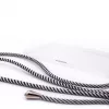 Evelatus Samsung Galaxy A40s Dėklas su Virve Juodos Juostelės Skaidrus TPU Nugarėlės Dangtelis