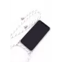 Evelatus Samsung Galaxy A50s dėklas su virvute White Stripes permatomas