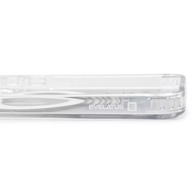 Evelatus Samsung Galaxy A57 Hybrid dėklas su MagSafe PC+TPU 360 metaliniu stoveliu, permatomas