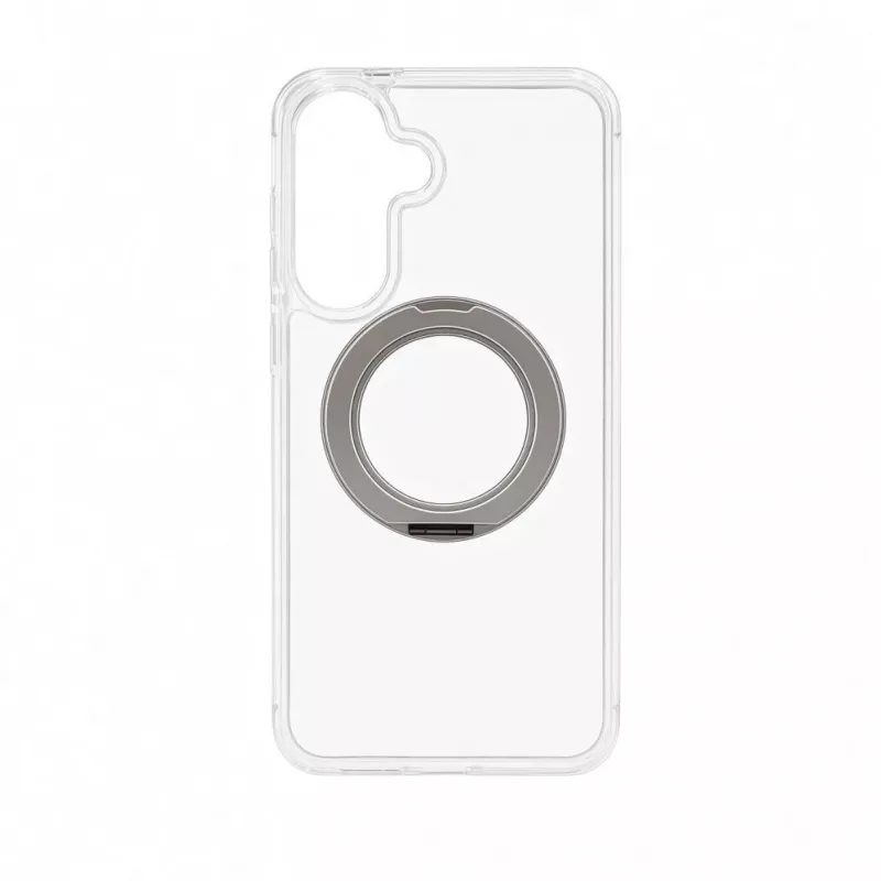 Evelatus Samsung Galaxy A57 Hybrid dėklas su MagSafe PC+TPU 360 metaliniu stoveliu, permatomas