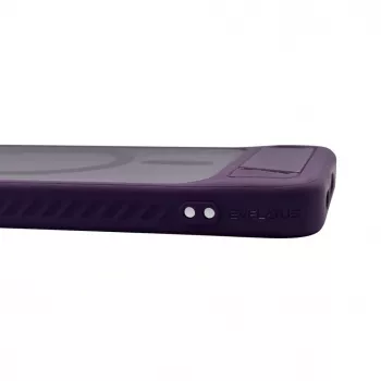 Evelatus Samsung Galaxy A57 guminis dėklas su MagSafe ir atrama, violetinis