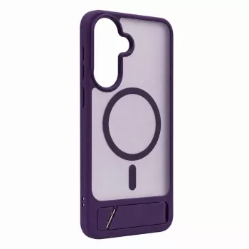 Evelatus Samsung Galaxy A57 guminis dėklas su MagSafe ir atrama, violetinis