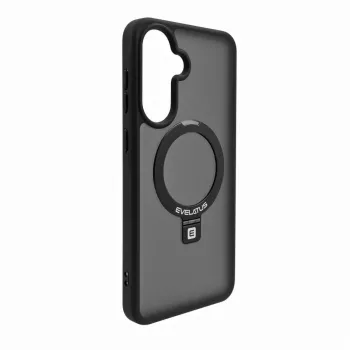 Evelatus Samsung Galaxy A57 apsauginis dėklas su MagSafe ir stoveliu, matinis juodas
