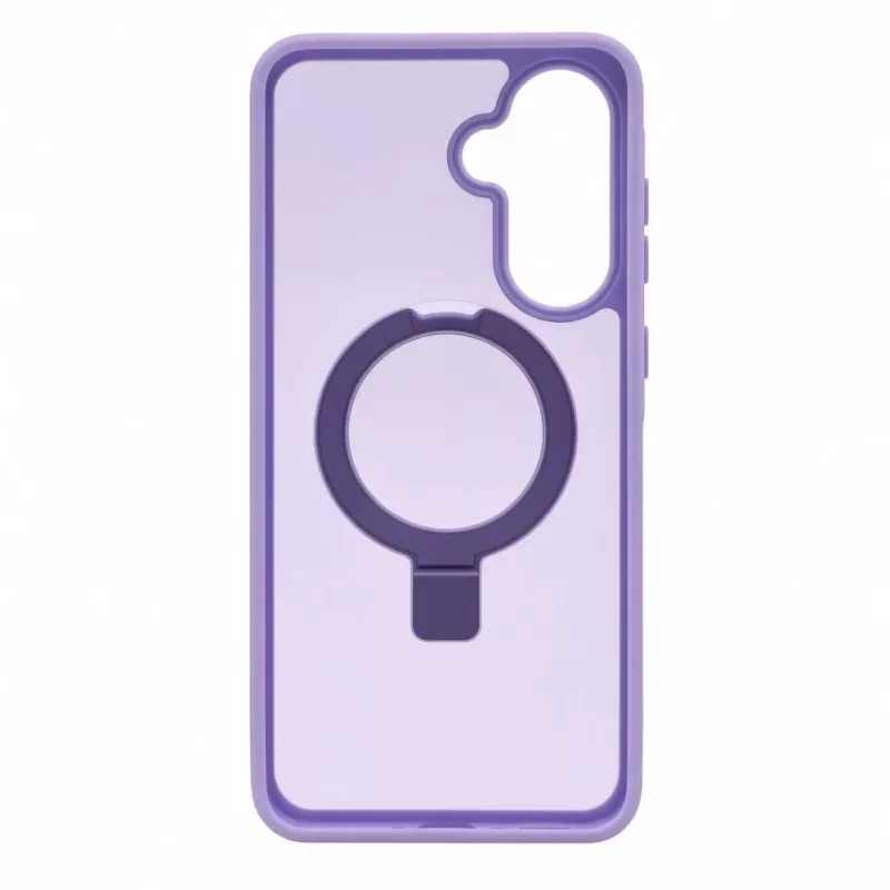 Evelatus Samsung Galaxy A57 Shield Case su MagSafe ir stovu, matinis žiedas, levandų violetinė