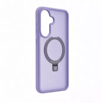 Evelatus Samsung Galaxy A57 Shield Case su MagSafe ir stovu, matinis žiedas, levandų violetinė