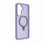 Evelatus Samsung Galaxy A57 Shield Case su MagSafe ir stovu, matinis žiedas, levandų violetinė
