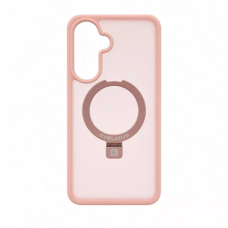 Evelatus Samsung Galaxy A57 Shield dėklas su MagSafe ir laikikliu, matinis šviesiai rožinis