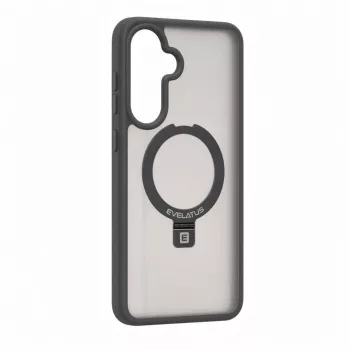 Evelatus Samsung Galaxy A57 Shield dėklas su MagSafe ir atrama, matinis žiedas, dūmų pilka