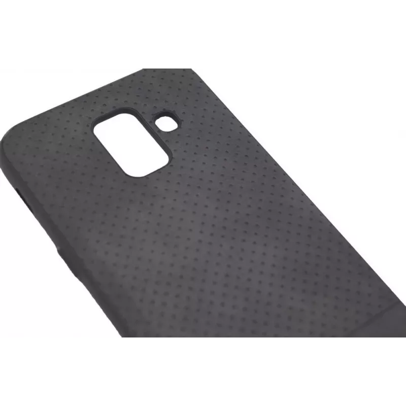 Evelatus Samsung Galaxy A6 2018 TPU dėklas su metaline plokštele magnetiniam laikikliui automobilyje, juodas