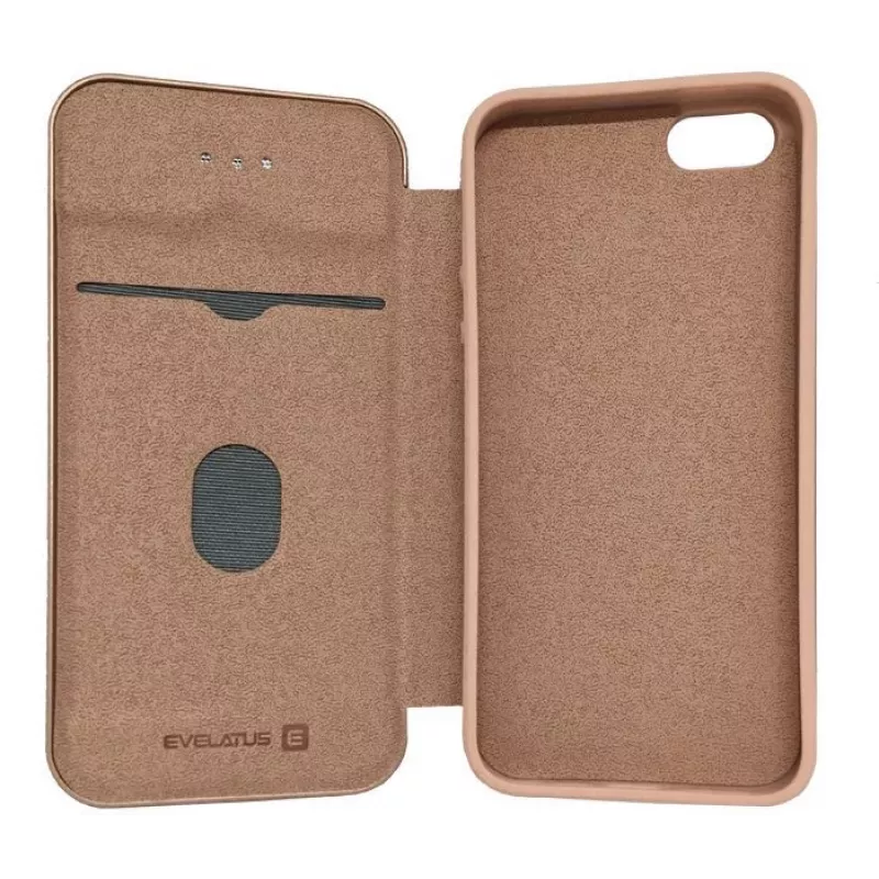 Evelatus Samsung Galaxy J6 (2018) knygelės tipo dėklas Rožinis auksas