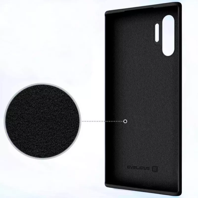 Evelatus Samsung Galaxy Note 10 Plus Premium Soft Touch silikoninis dėklas, juodas