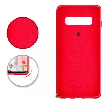 Evelatus Samsung Galaxy S10 Plus minkšto silikono dėklas raudonas