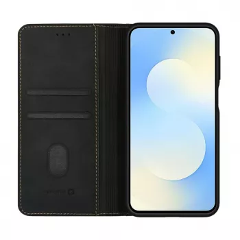 Evelatus Samsung Galaxy S26 FE knyginis dėklas juodos spalvos