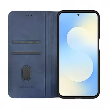 Evelatus Samsung Galaxy S26 FE Knyginis dėklas Mėlynas