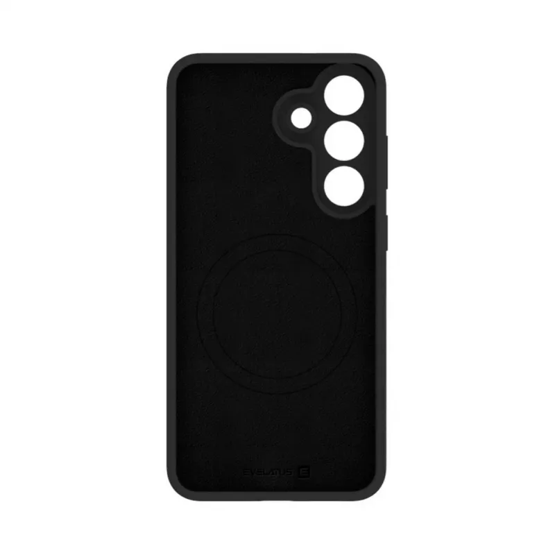 Evelatus Samsung Galaxy S26 FE Premium magnetinis minkšto prisilietimo silikoninis dėklas, juodas