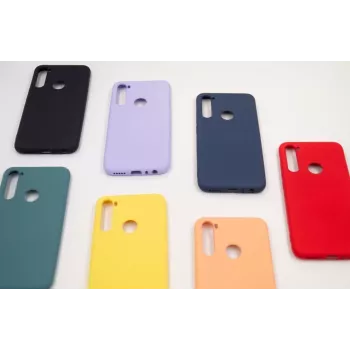 Evelatus Soft Touch Silicone Case with Strap for Xiaomi Redmi Note 8 / Redmi Note 8 2021 - Red