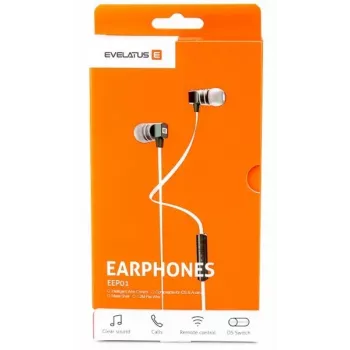 Evelatus Universal Hands Free EEP01 su mikrofonu, universal 3,5 mm, baltas