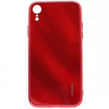 EVELATUS Water Ripple Full Color Electroplating Tempered Glass Case, skirta Apple iPhone XR – Raudona