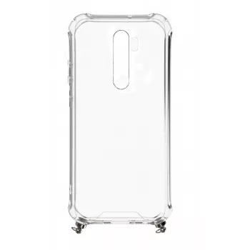 Evelatus Xiaomi Redmi Note 8 Pro Silikoninis Skaidrus Dangtelis su TPU Kaspinu Erdvės Pilka
