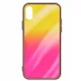 Evelatus Xiaomi Redmi Note 8 / Redmi Note 8 2021 Water Ripple Full Color Electroplating Tempered Glass Screen Protector Gradient Yellow-Pink