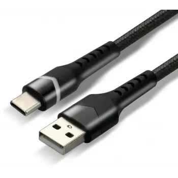 everActive CBB-1CBR USB-A į USB-C RGB LED pintas laidas 1 m 3A juodas
