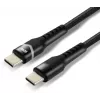 everActive CBB-2PDR USB-C į USB-C RGB LED pintas laidas 2m 3A 60W juodas