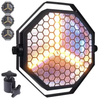 EVOLIGHTS LUMENO Retro Vintage Stage Lighting - 100W COB LED + RGB SMD LEDs, DMX, Sound-Active