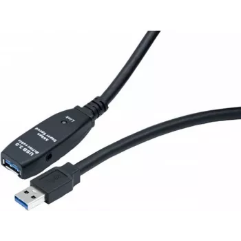EXERTIS CONNECT aktyvus USB 3.0 prailginimo kabelis su stiprintuvu, USB Type-A male į USB Type-A female, 5,0 m, juodas (149254)