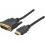 Exertis Connect HDMI į DVI-D vaizdo kabelio adapteris, 2 m, juodas, 127875